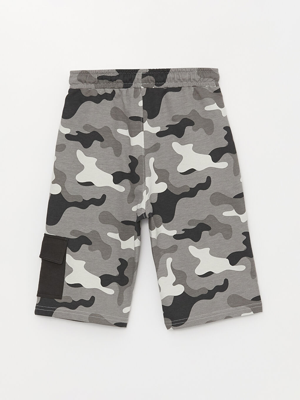 Pantaloni Scurți Băiat cu Model Camuflaj și Talie Elastică-1