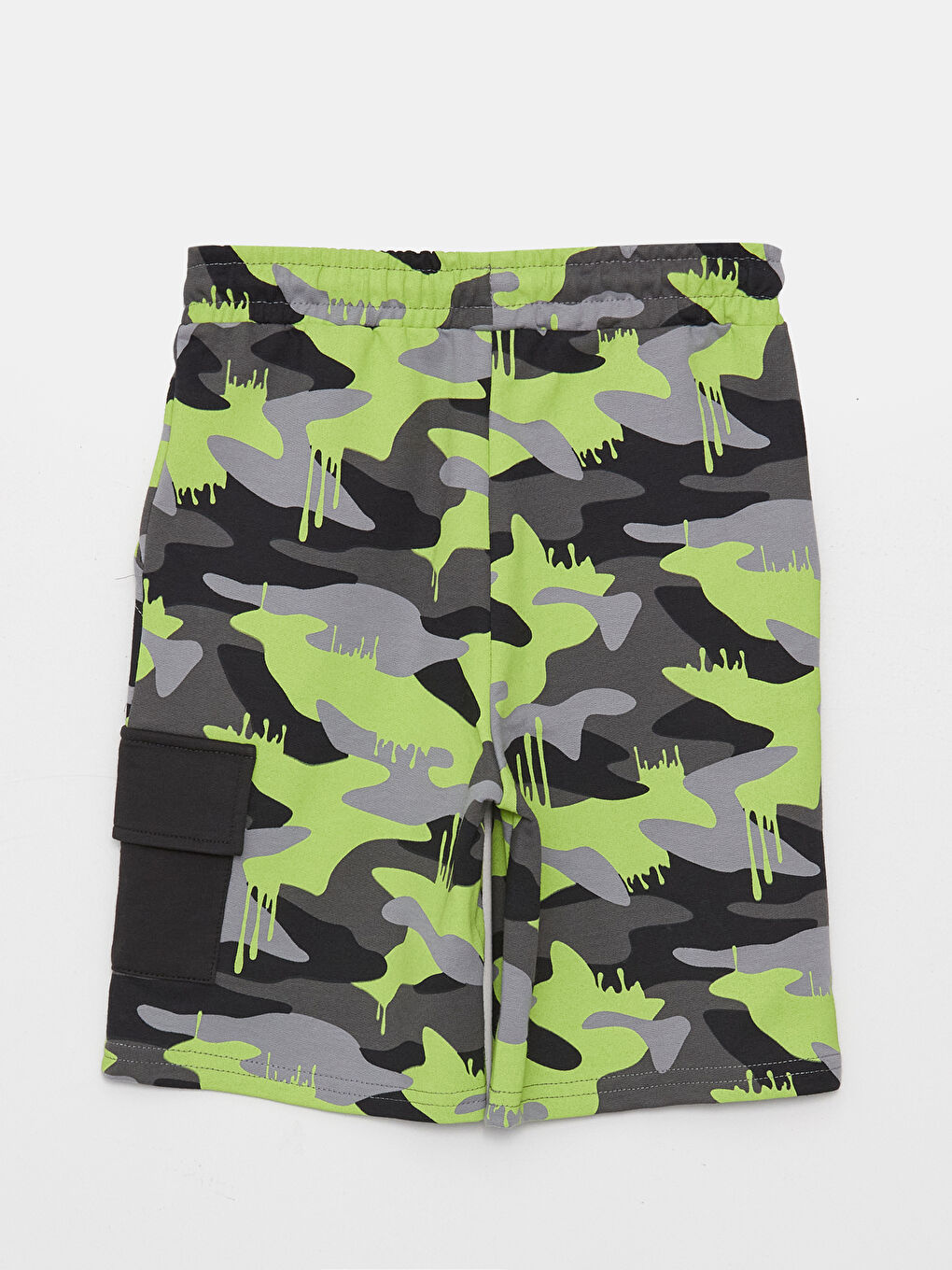 Short Cargo Garçon Imprimé Camouflage à Taille Élastique-1