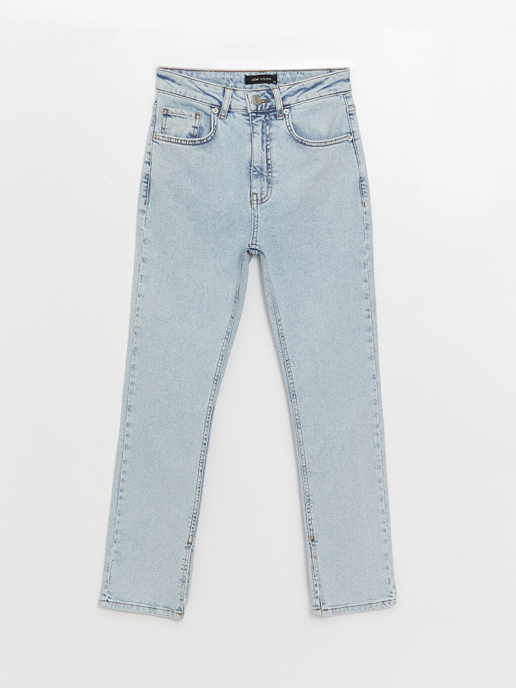 High Waisted Straight Fit Women's Jeans-5