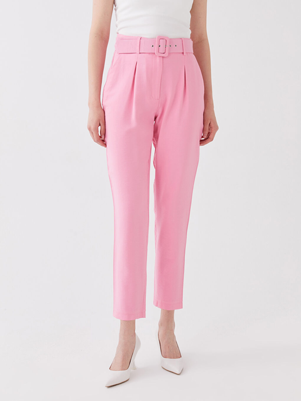 High Waist Comfortable Fit Women's Trousers-3