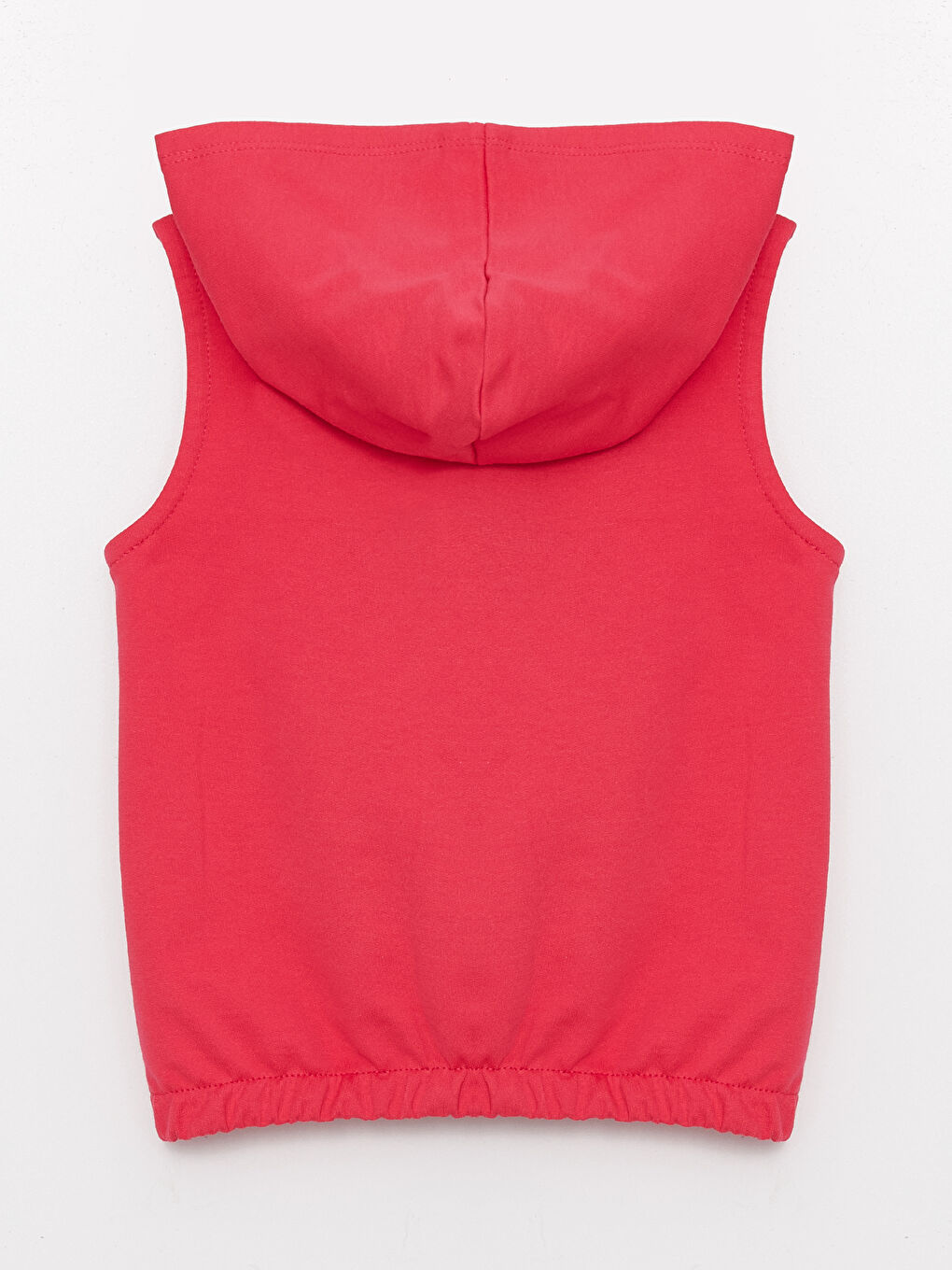 Fuşya Kapüşonlu Kız Bebek Yelek-1