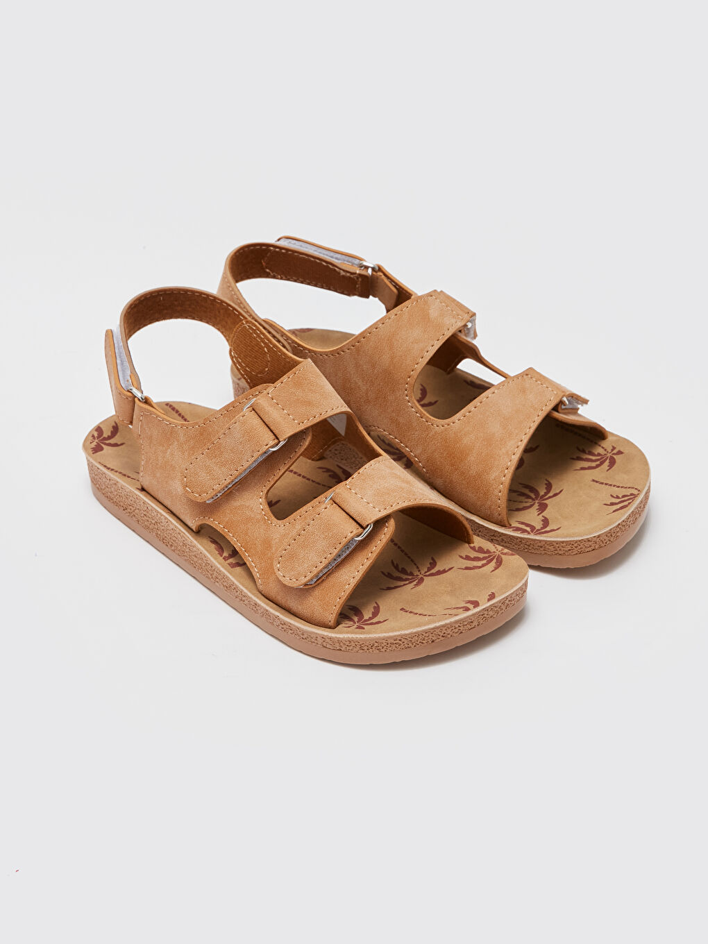 Bej Cırt Cırtlı Erkek Çocuk Sandalet