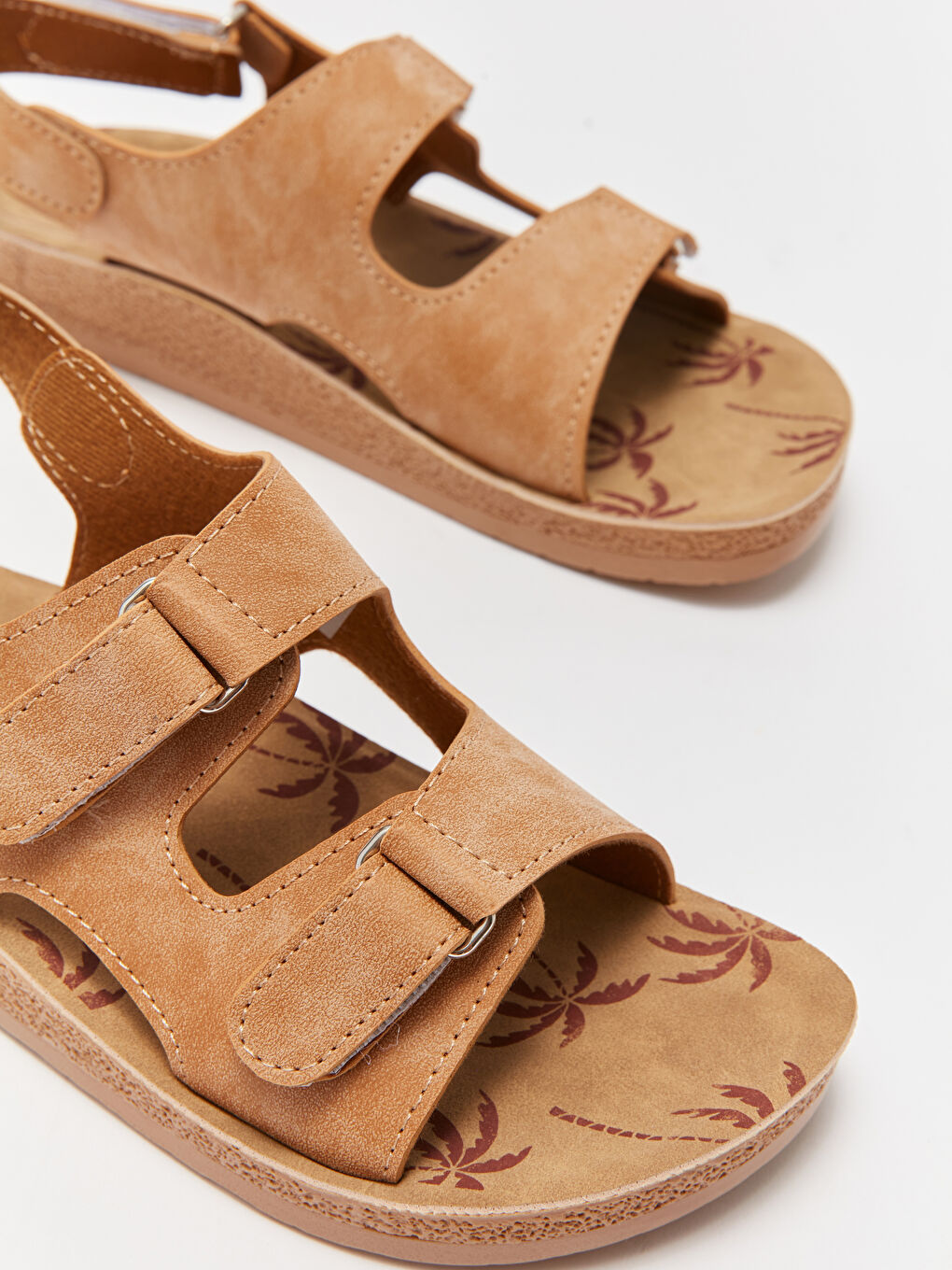 Bej Cırt Cırtlı Erkek Çocuk Sandalet-2