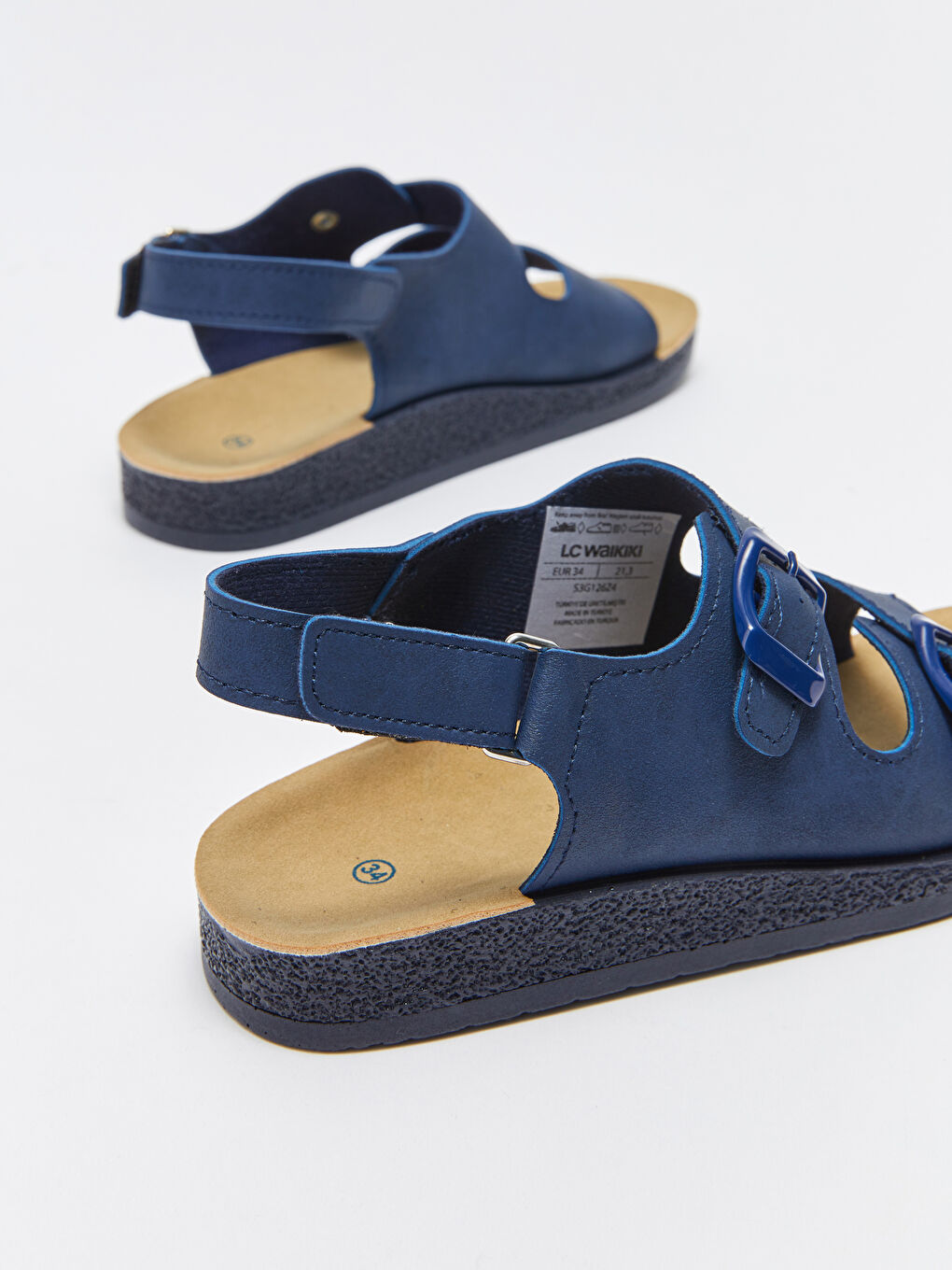 Lacivert Cırt Cırtlı Erkek Çocuk Sandalet-4