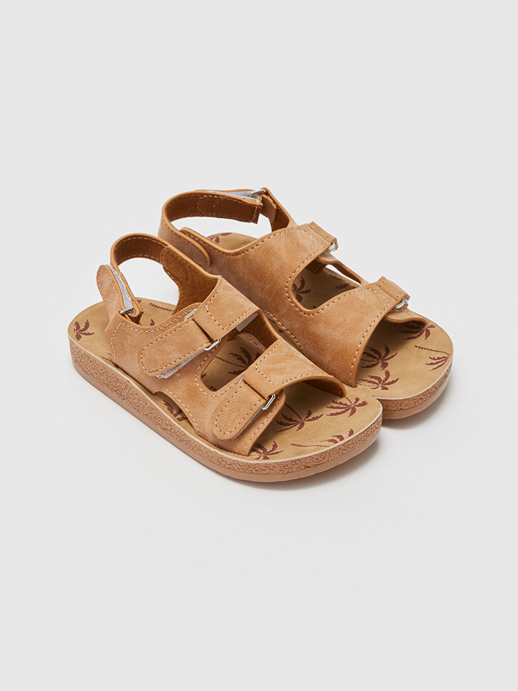 Bej Cırt Cırtlı Erkek Çocuk Sandalet