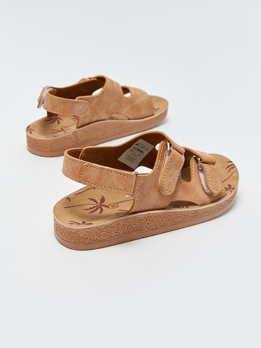 Bej Cırt Cırtlı Erkek Çocuk Sandalet-4