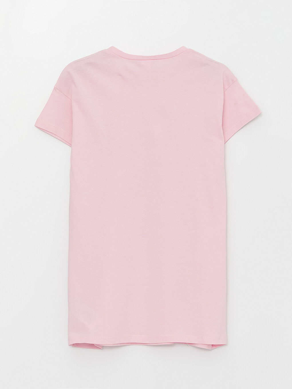 قميص نوم بياقة دائرية وكم قصير للبنات-1