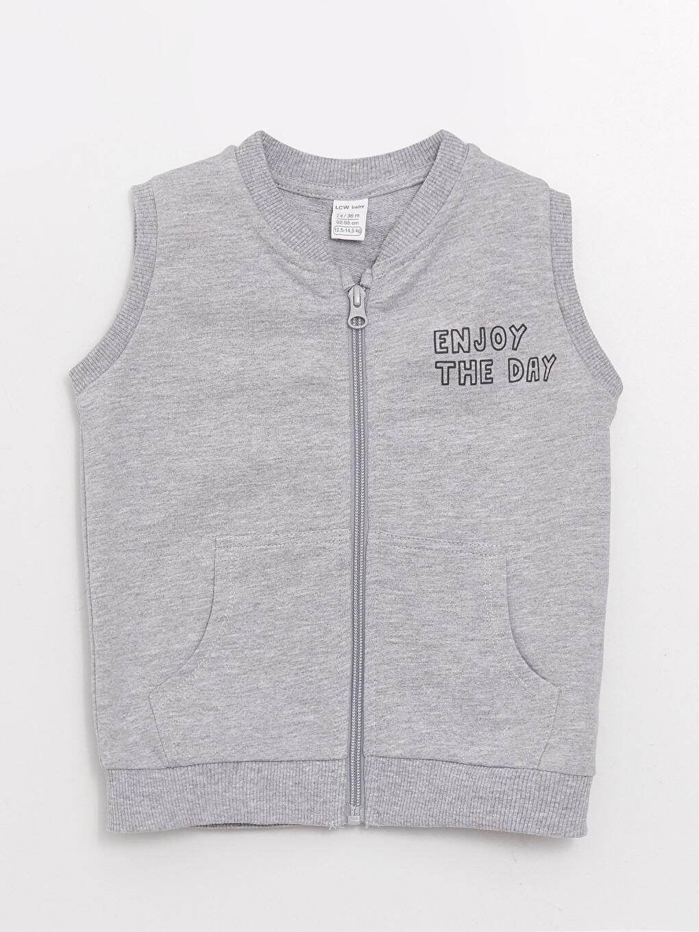 College Collar Printed Baby Boy Vest-3