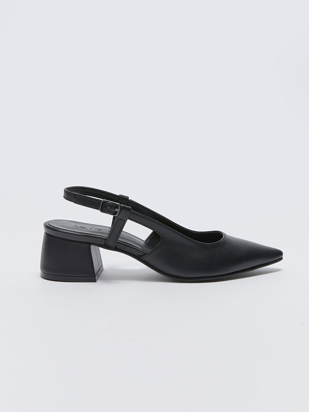 Siyah Sivri Burun Kadın Topuklu Ayakkabı-1