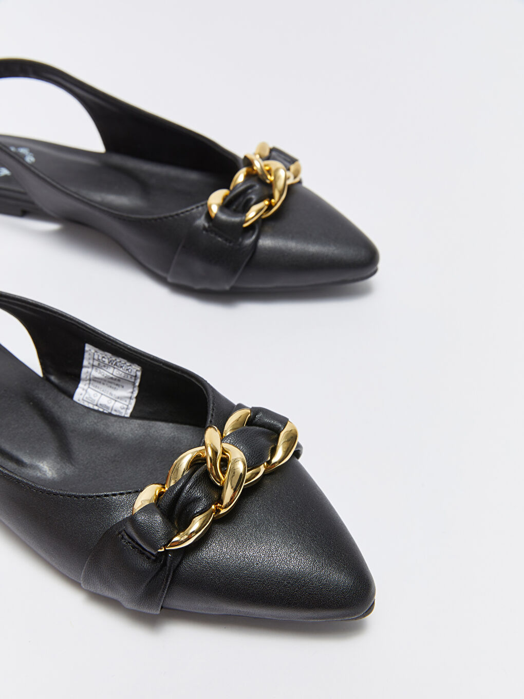 LCW STEPS Chain Detailed Pointed Toe Women's Ballet Flats -S3G206Z8-HUC