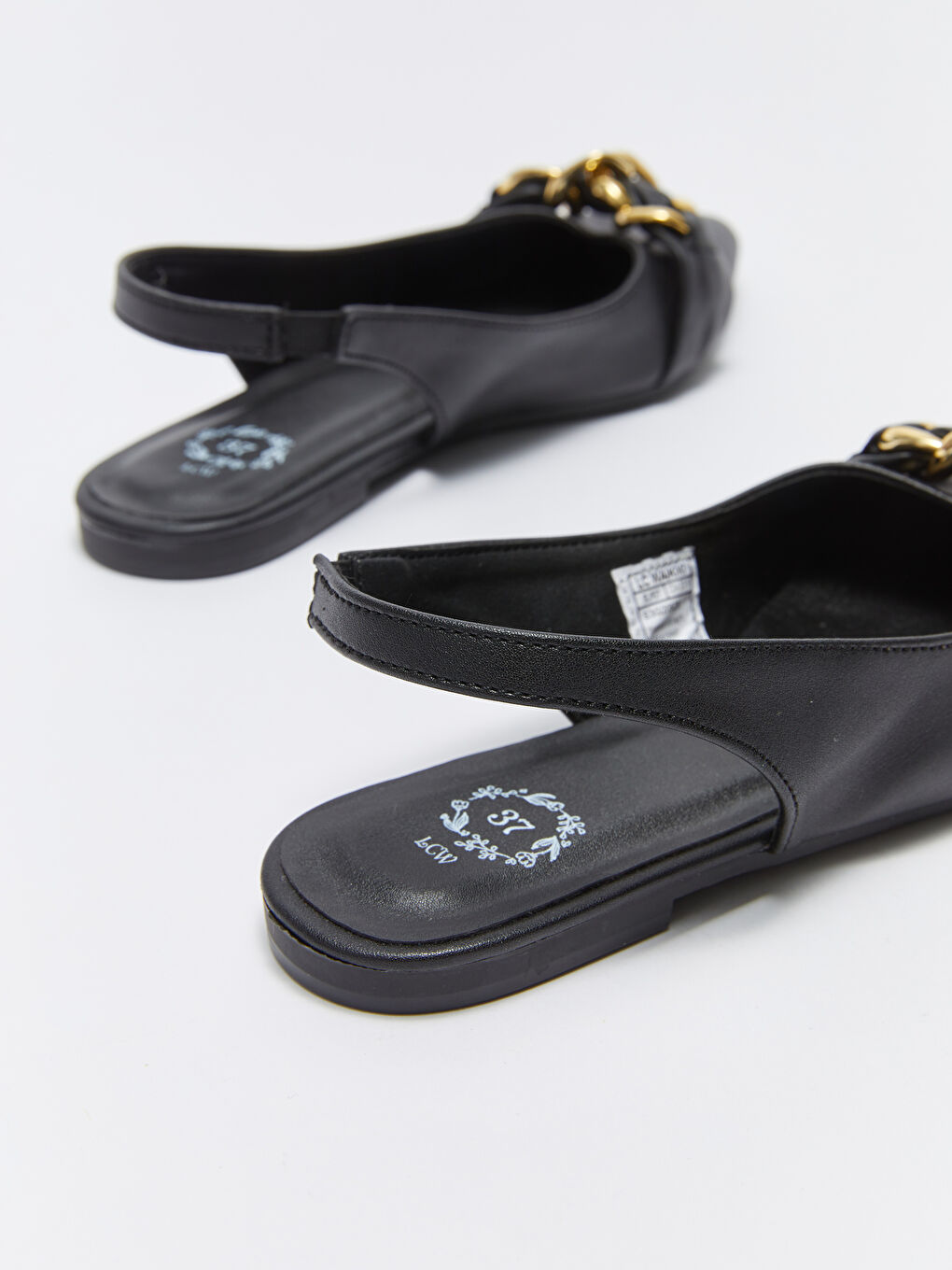 LCW STEPS Chain Detailed Pointed Toe Women's Ballet Flats -S3G206Z8-HUC