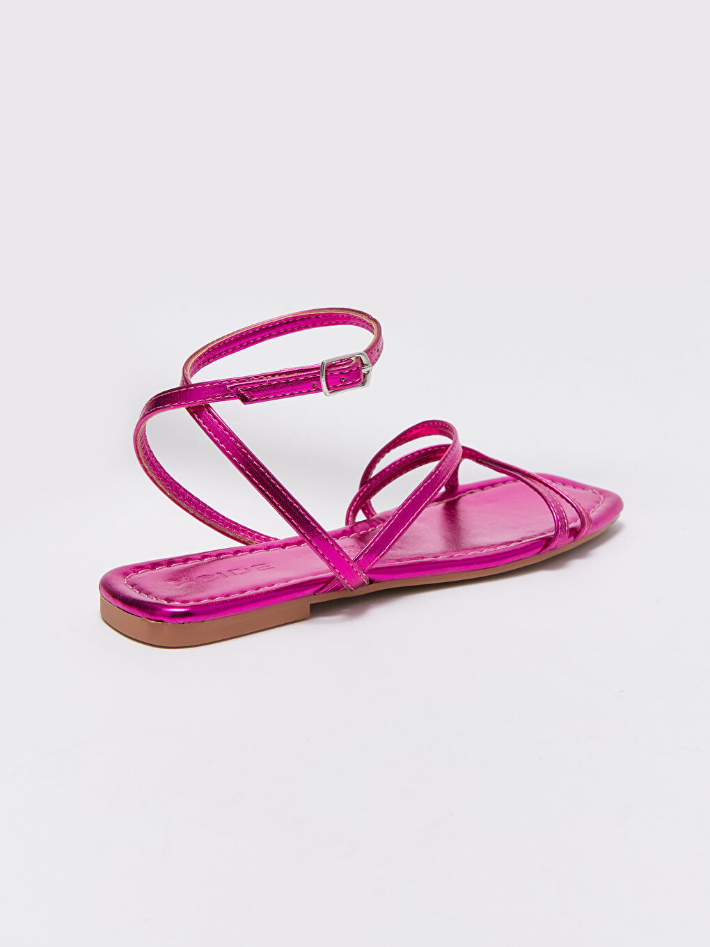 Fuşya Çapraz Bantlı Kadın Sandalet-4