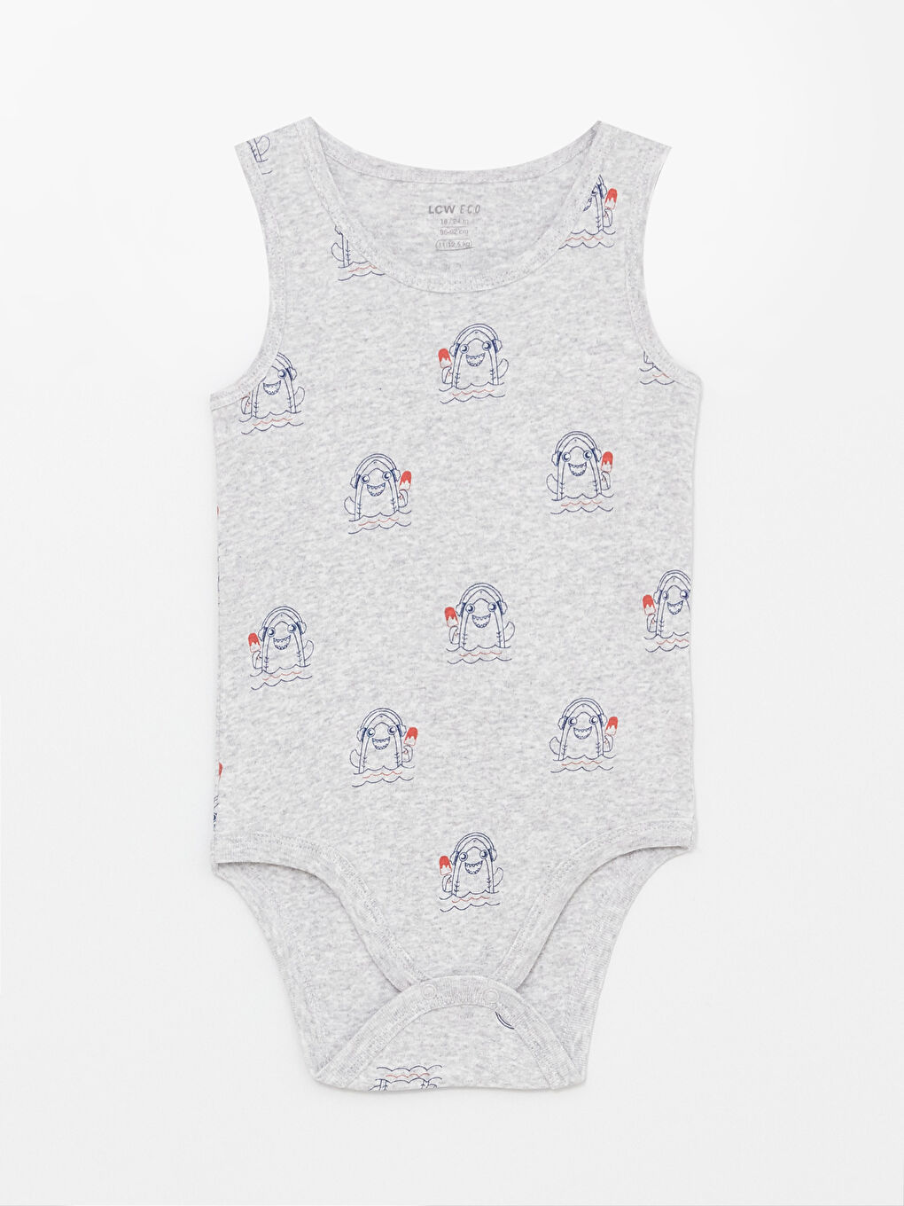 Crew Neck Printed Baby Boy Bodysuit with Snap Crotch 2-Pack-2