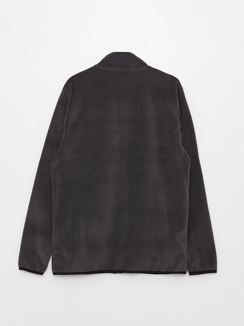 Gri Dik Yaka Uzun Kollu Polar Erkek Spor Hırka-6