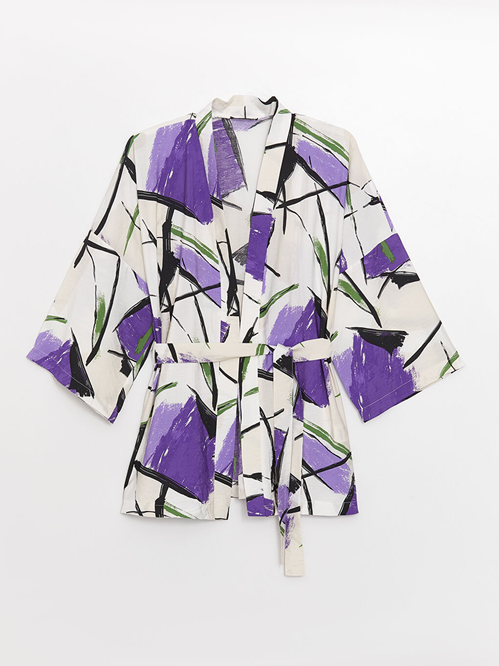 Shawl Collar Patterned Oversize Women's Kimono -S3G273Z8-LRA