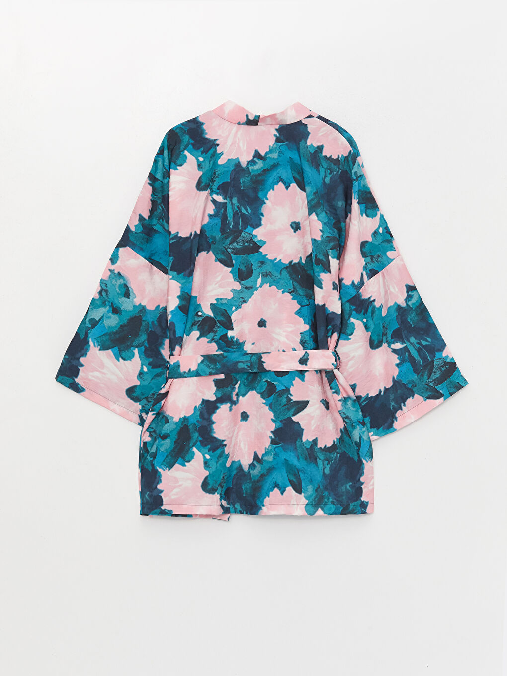 Shawl Collar Patterned Oversize Women's Kimono -S3G273Z8-LT4