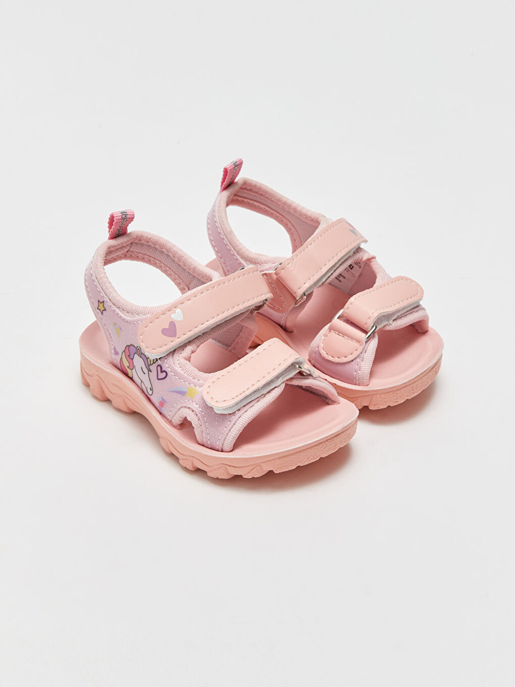 Sandales Bébé Fille Imprimées à Double Bride et Fermeture Velcro