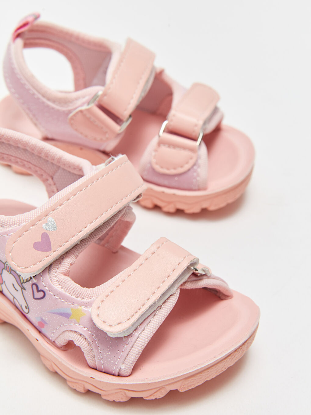Sandales Bébé Fille Imprimées à Double Bride et Fermeture Velcro-2