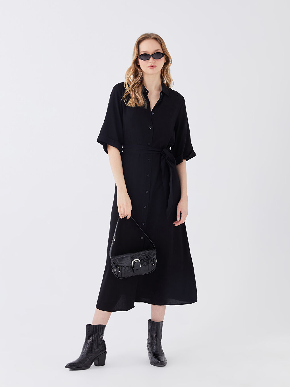 Women's Plain Shirt Dress