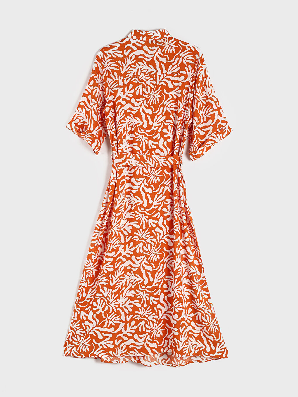 فستان قميص منقوش-1