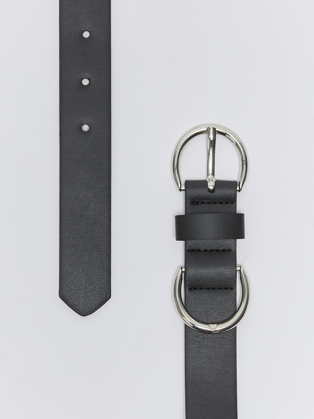 Siyah Deri Görünümlü Kadın Kemer-2