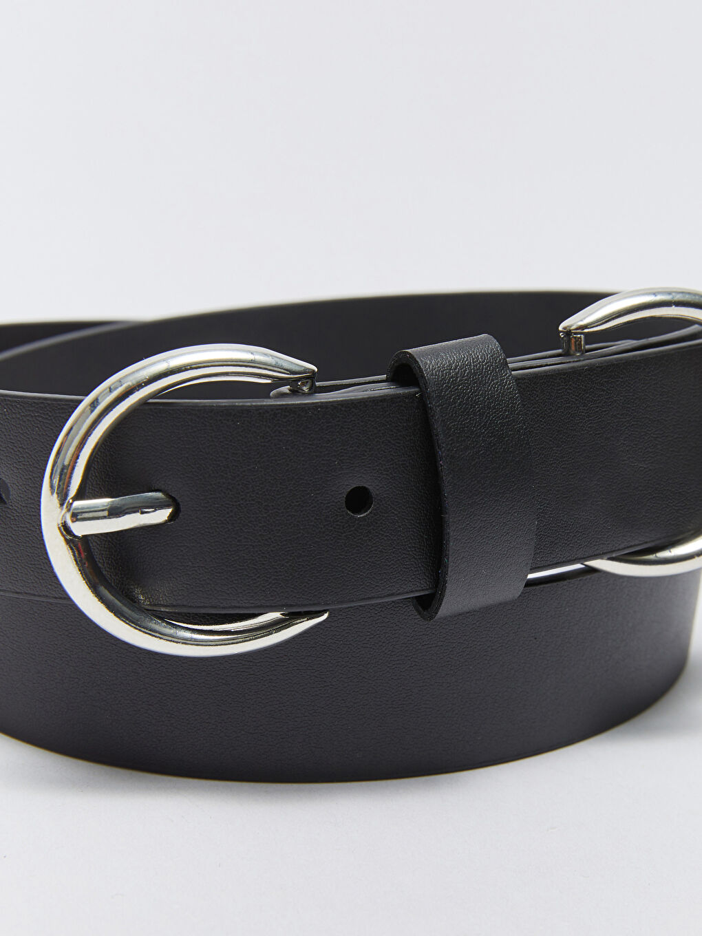 Siyah Deri Görünümlü Kadın Kemer-3