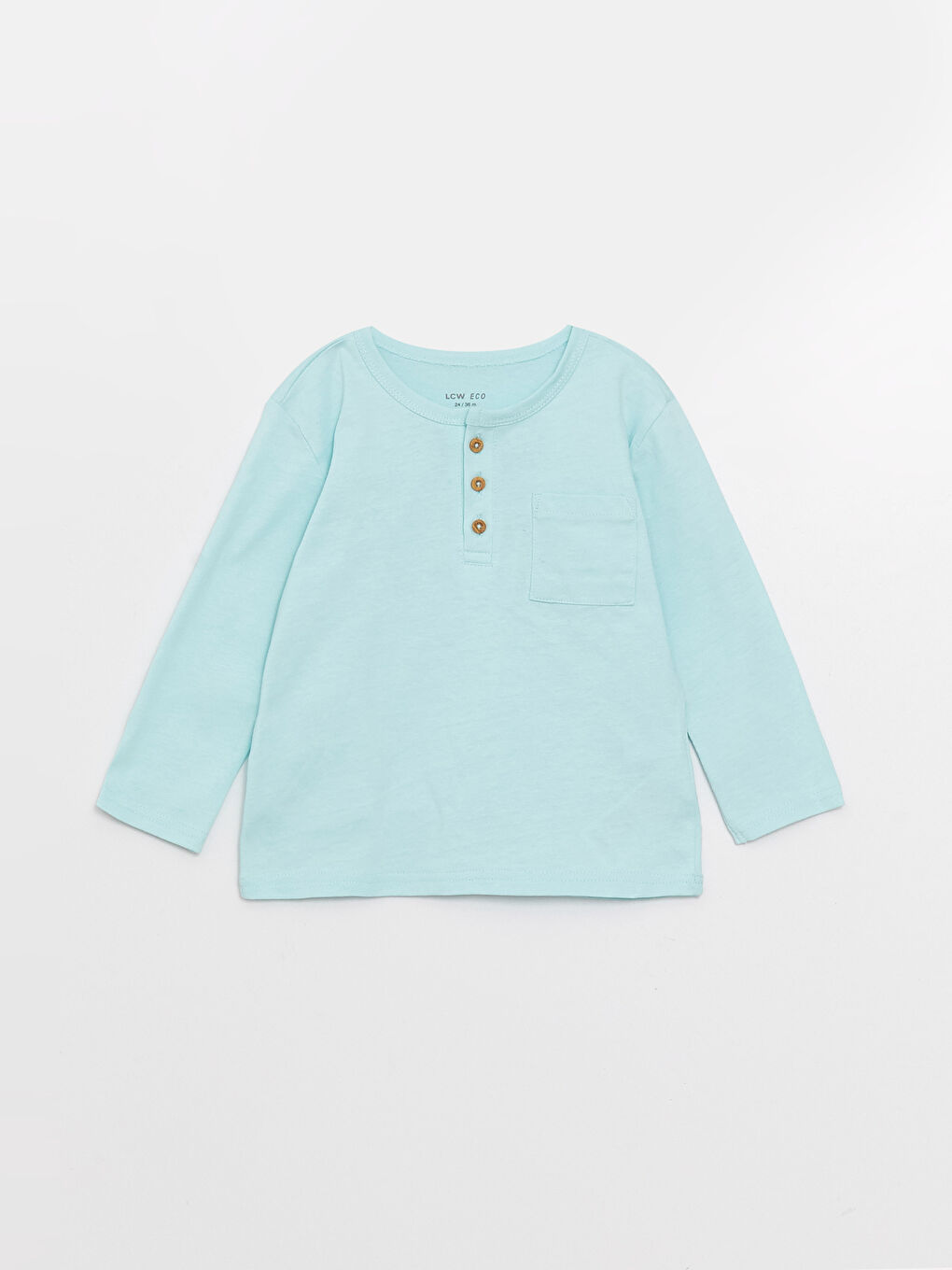 Тениска за бебета момчета с дълъг ръкав и кръгло деколте