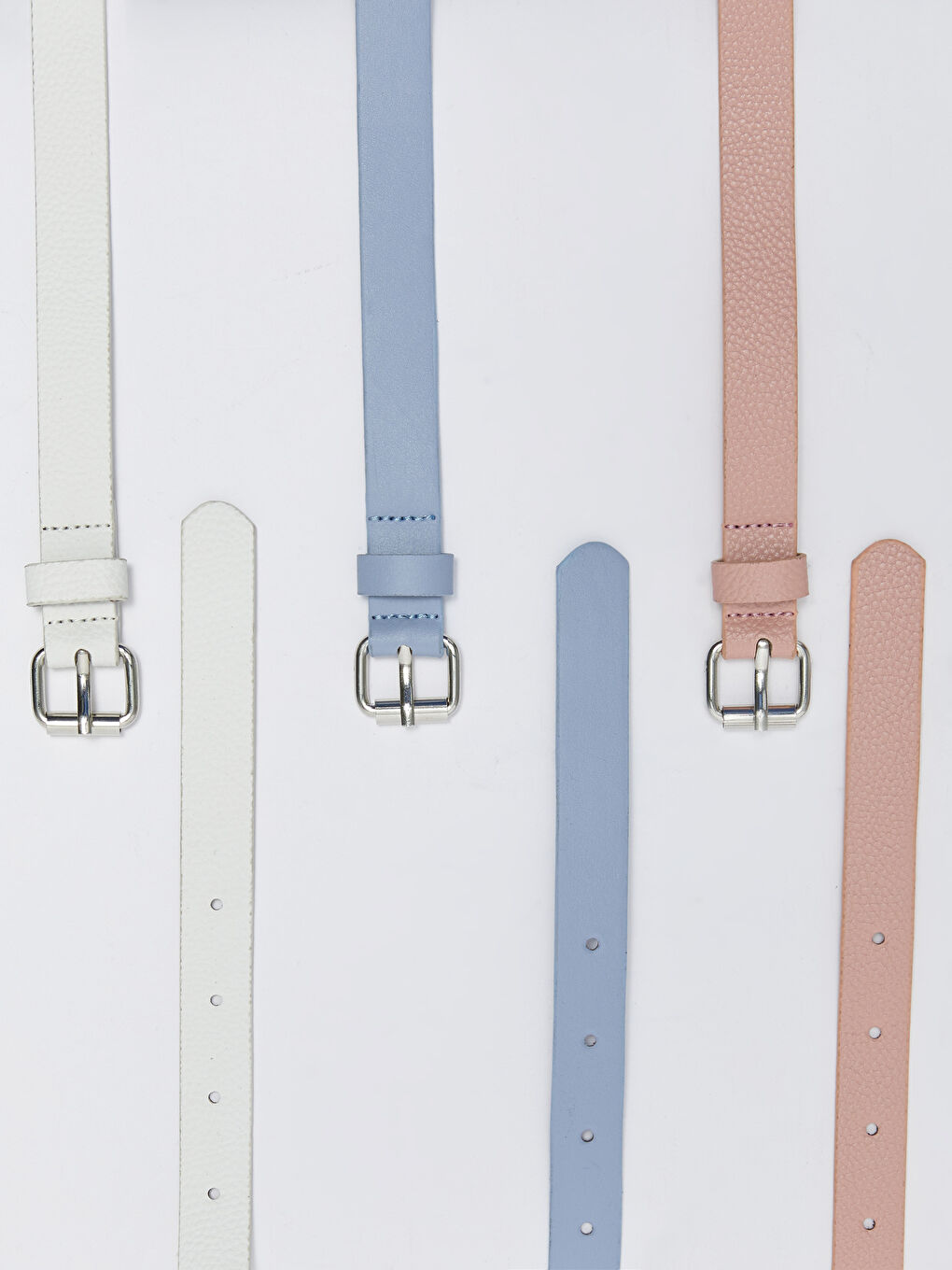 LCW ACCESSORIES Lot de 3 Ceintures Slim en Similicuir pour Femmes-2