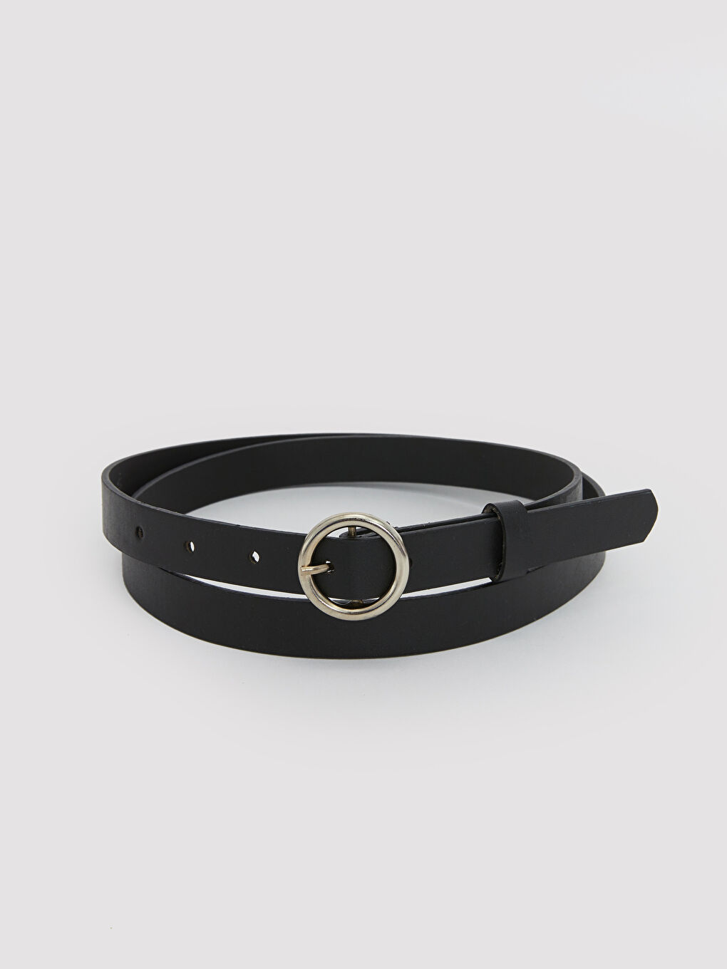 Kahverengi Deri Görünümlü İnce Kadın Kemer 3'lü-2