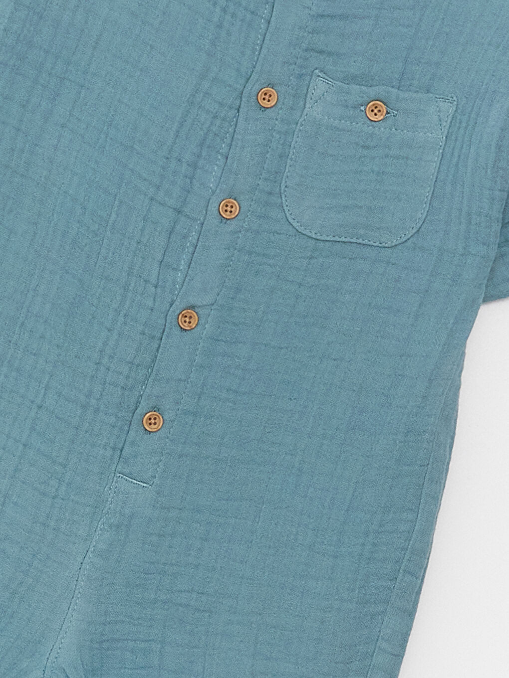 Mavi Bisiklet Yaka Kısa Kollu Basic Erkek Bebek Salopet-2