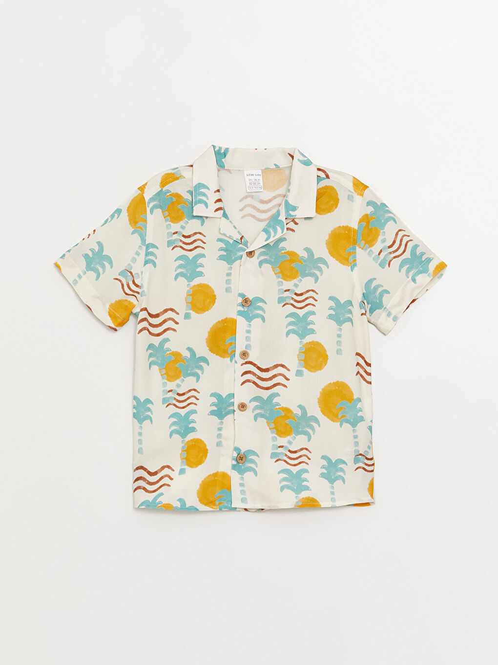 Short Sleeve Patterned Baby Boy Shirt and Shorts 2-Pack Set-1