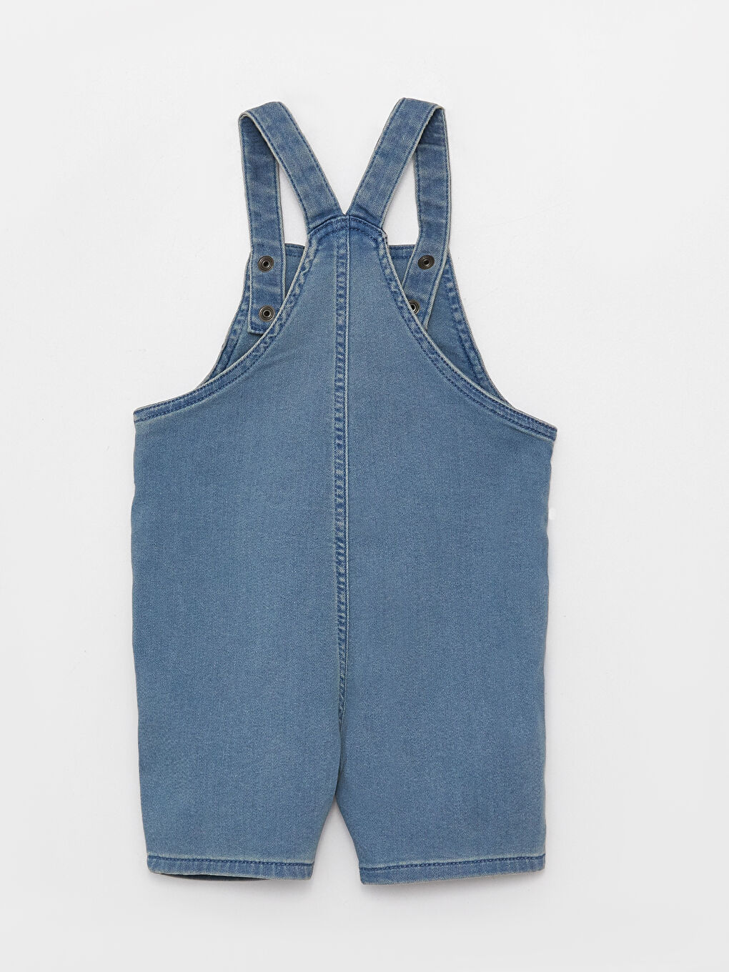 İndigo Nakışlı Erkek Bebek Jean Salopet-1