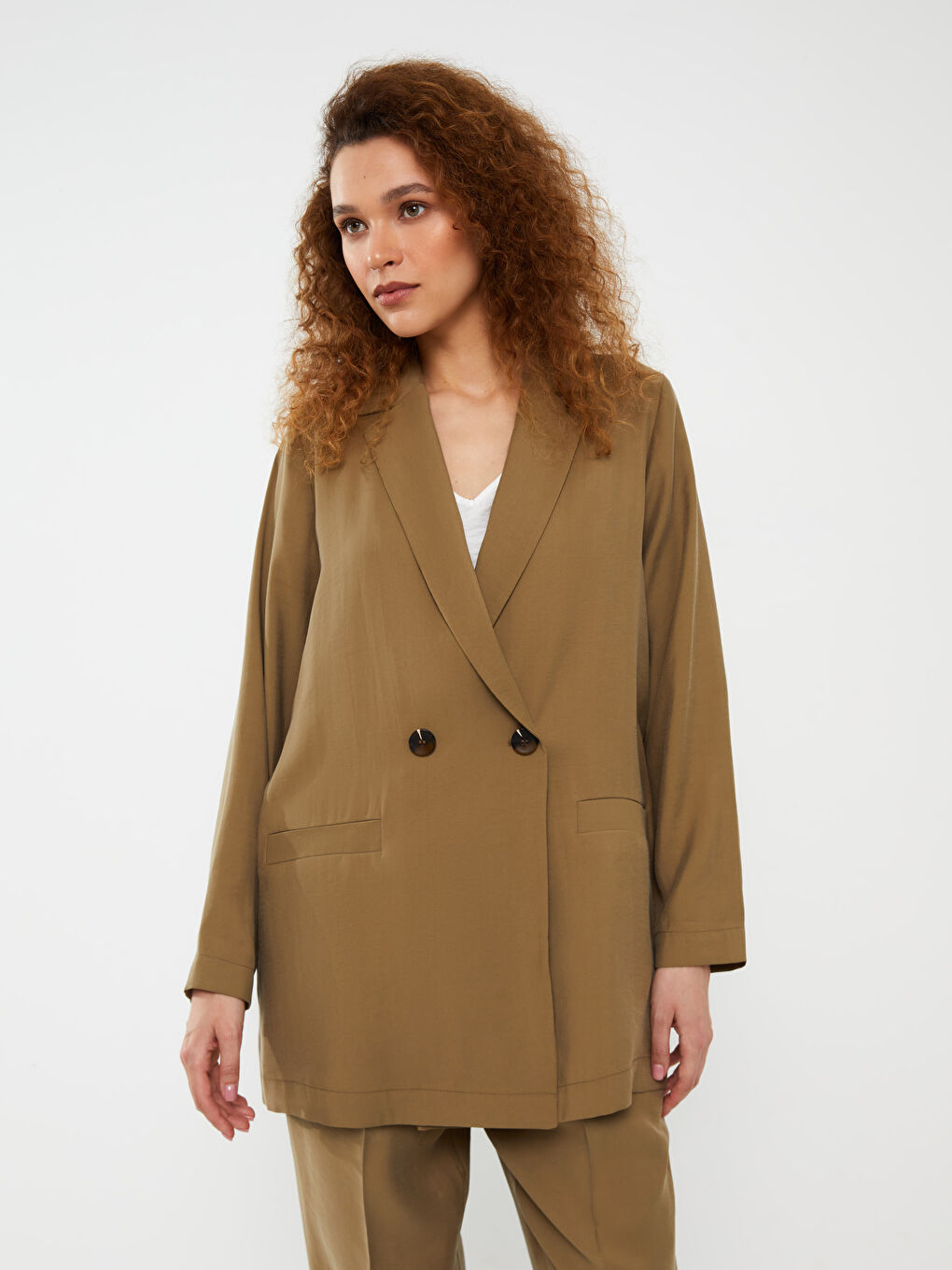 LCWAIKIKI Classic Plain Long Sleeve Women's Jacket -S3G323Z8-SAN