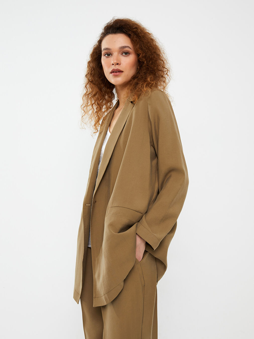 LCWAIKIKI Classic Plain Long Sleeve Women's Jacket -S3G323Z8-SAN