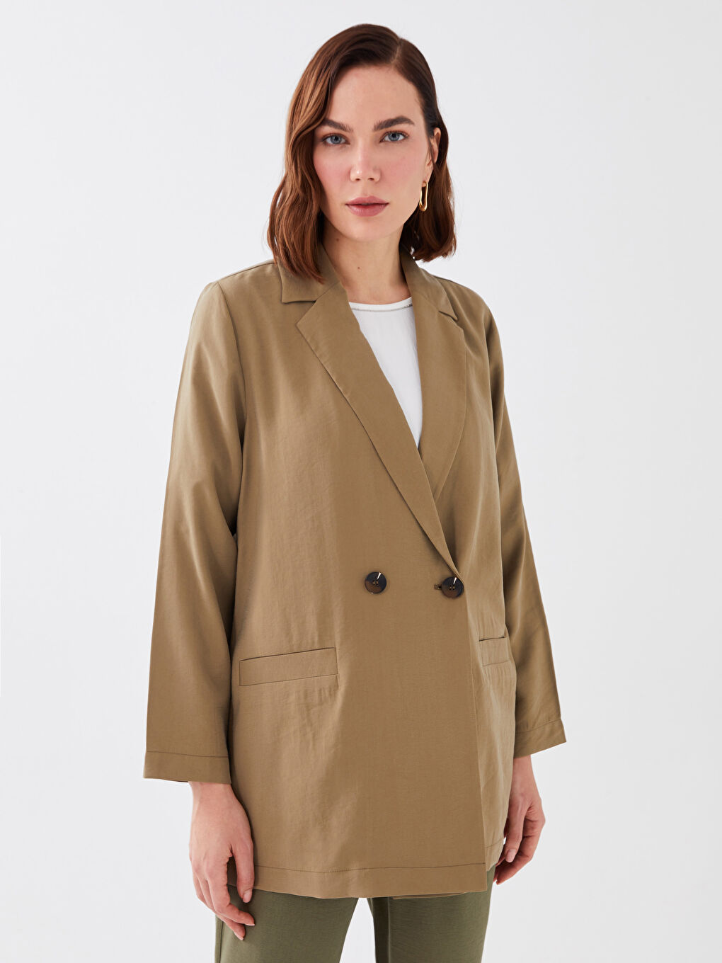 LCWAIKIKI Classic Plain Long Sleeve Women's Jacket -S3G323Z8-SAN