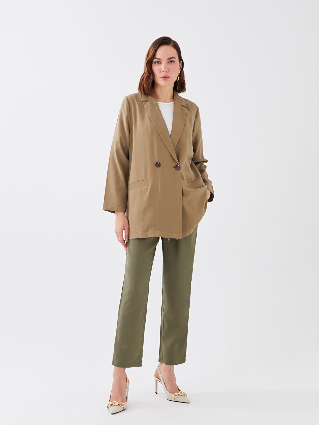LCWAIKIKI Classic Plain Long Sleeve Women's Jacket -S3G323Z8-SAN