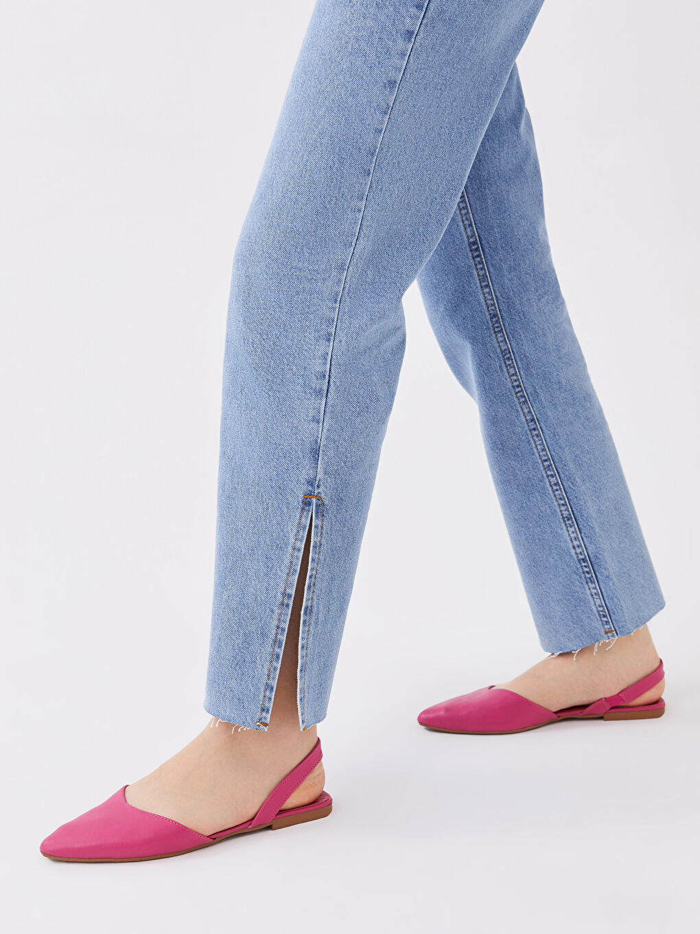 Faux Leather Pointed Toe Women's Ballet Flats-3