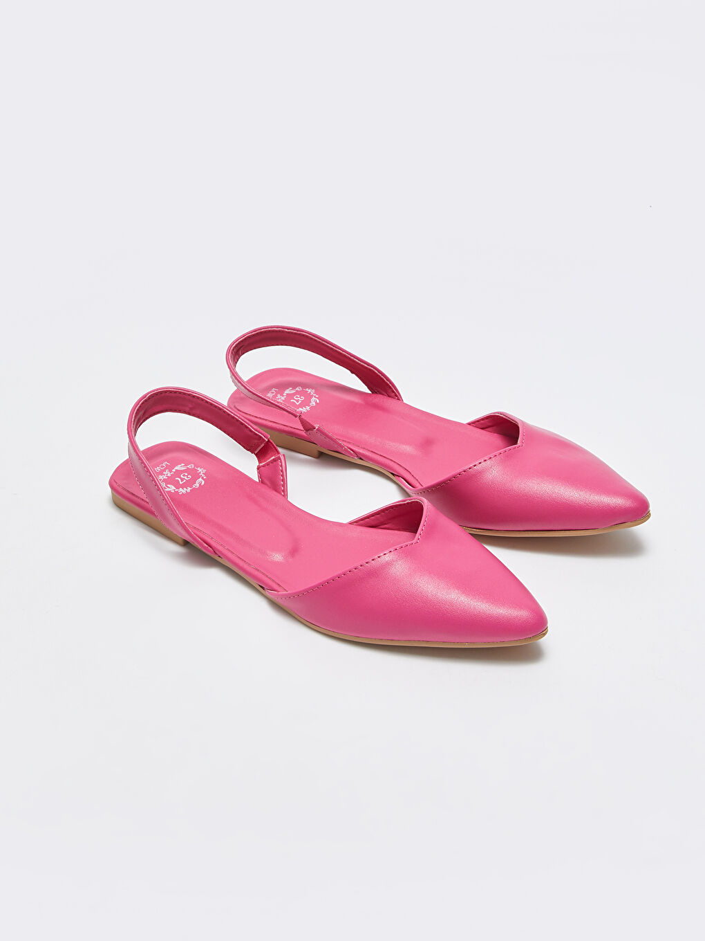 Faux Leather Pointed Toe Women's Ballet Flats-4