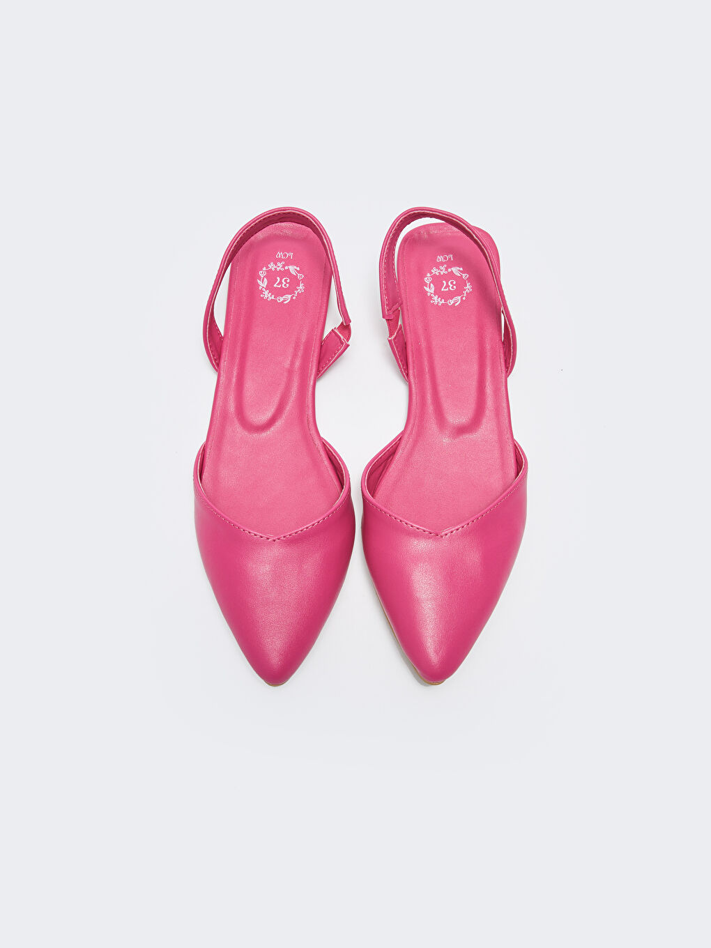 Faux Leather Pointed Toe Women's Ballet Flats-6