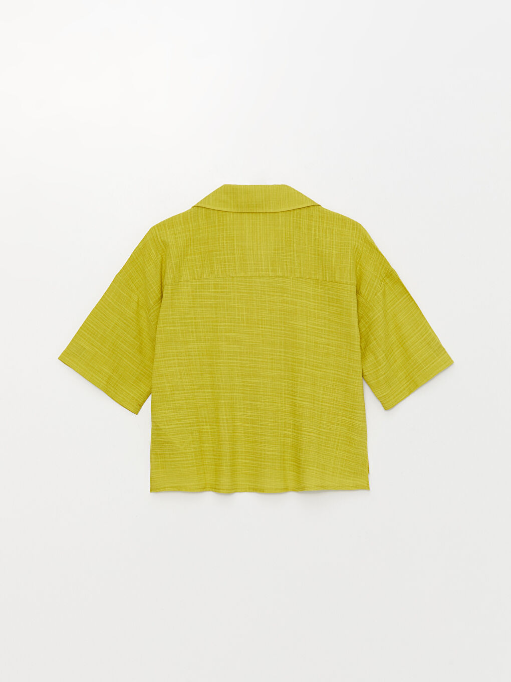 LCW Vision Selbstgemustertes Kurzarm-Leinen-Look-Hemd für Damen -S3G338Z8-EN6