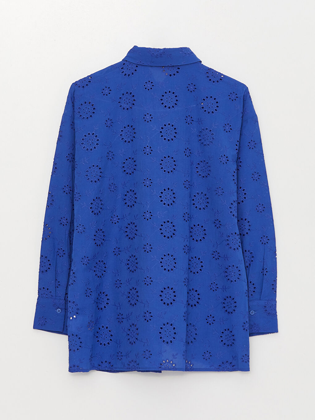 LCW Vision Selbstgemustertes Langarm-Oversize-Brode-Hemd für Damen -S3G339Z8-GZ1