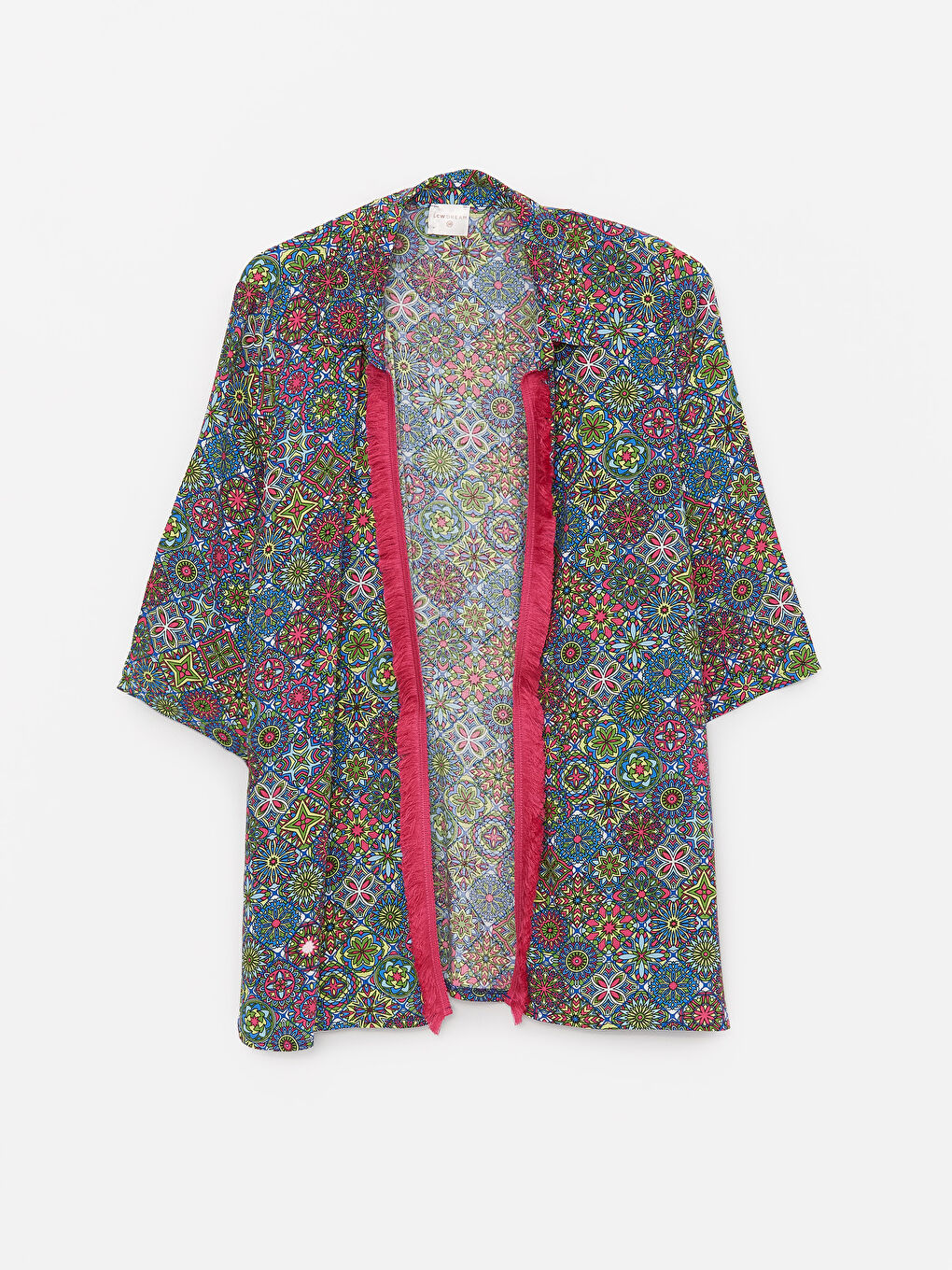 LCW DREAM Karışık Gömlek Yaka Desenli Kadın Kimono - 4