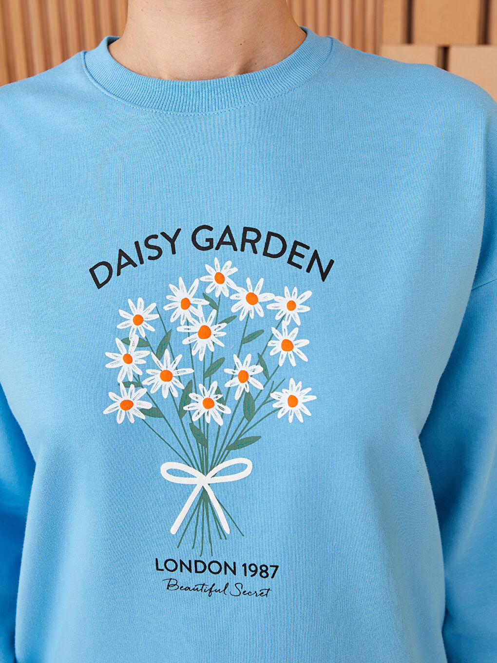 Crew Neck Printed Long Sleeve Oversize Women's Sweatshirt Tunic-3