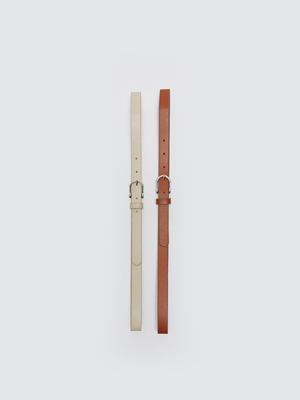 Leather Look Womens Slim Belt 2-Pack -S3G355Z8-E5N