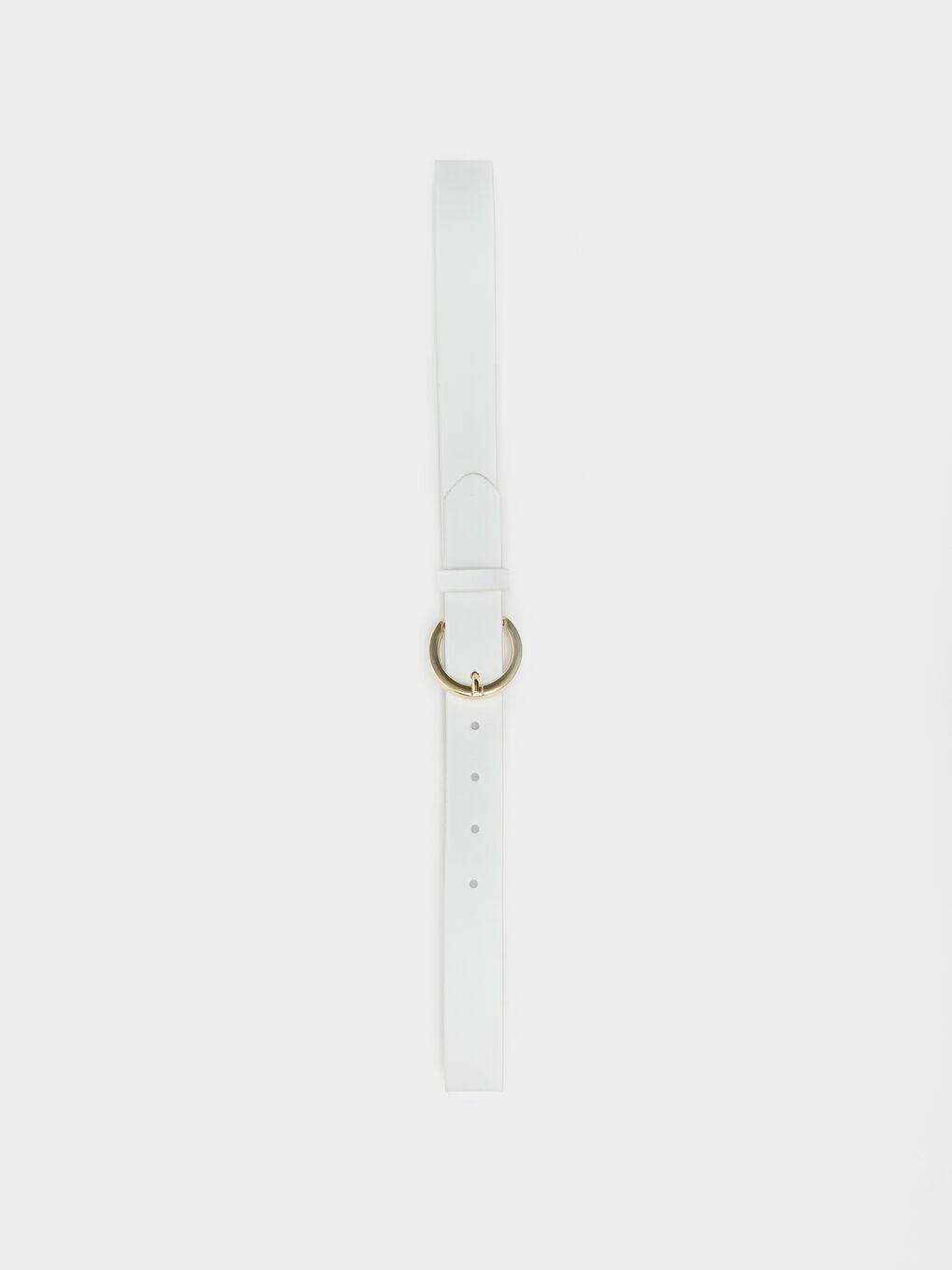 Beyaz Deri Görünümlü Kadın Kemer-1