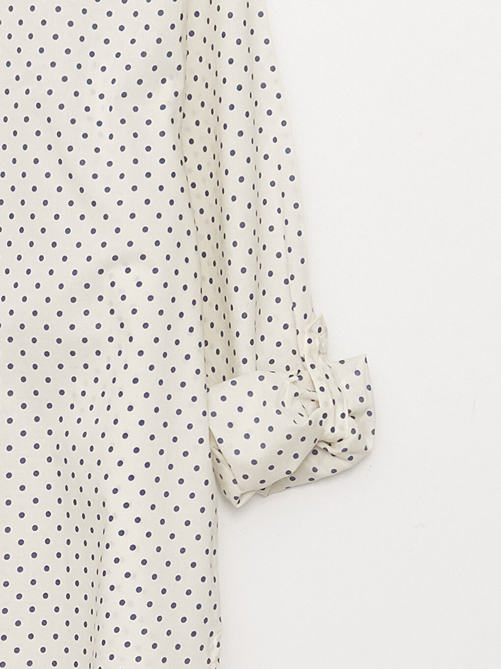 LCWAIKIKI Classic Polka Dot Long Sleeve Voile Women's Shirt -S3G360Z8-LS3