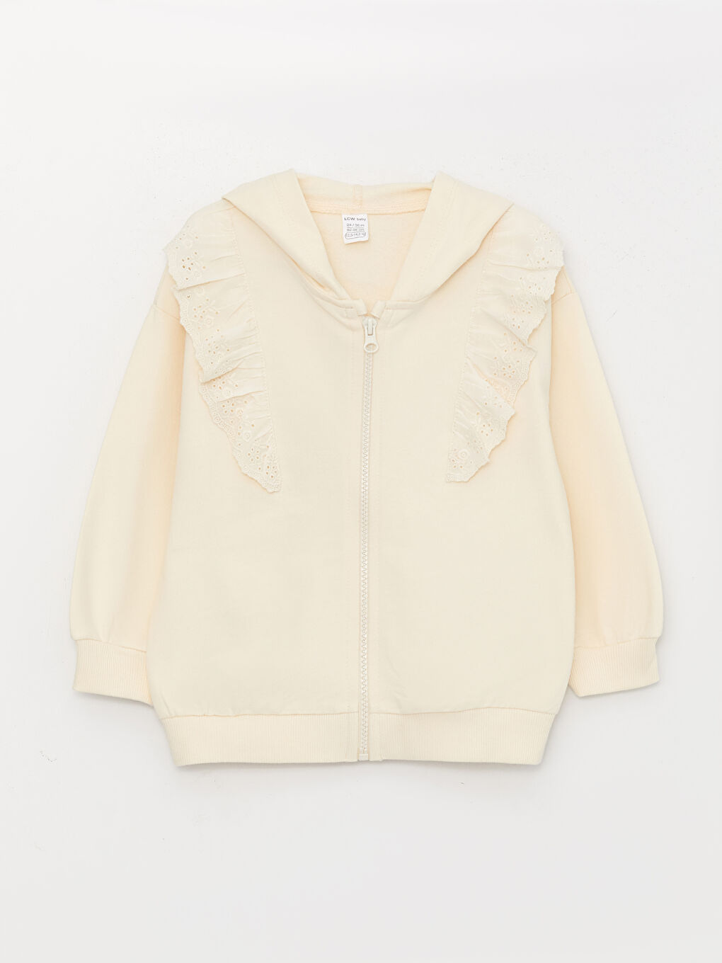 Hooded Long Sleeve Baby Girls' Zippered Sweatshirt