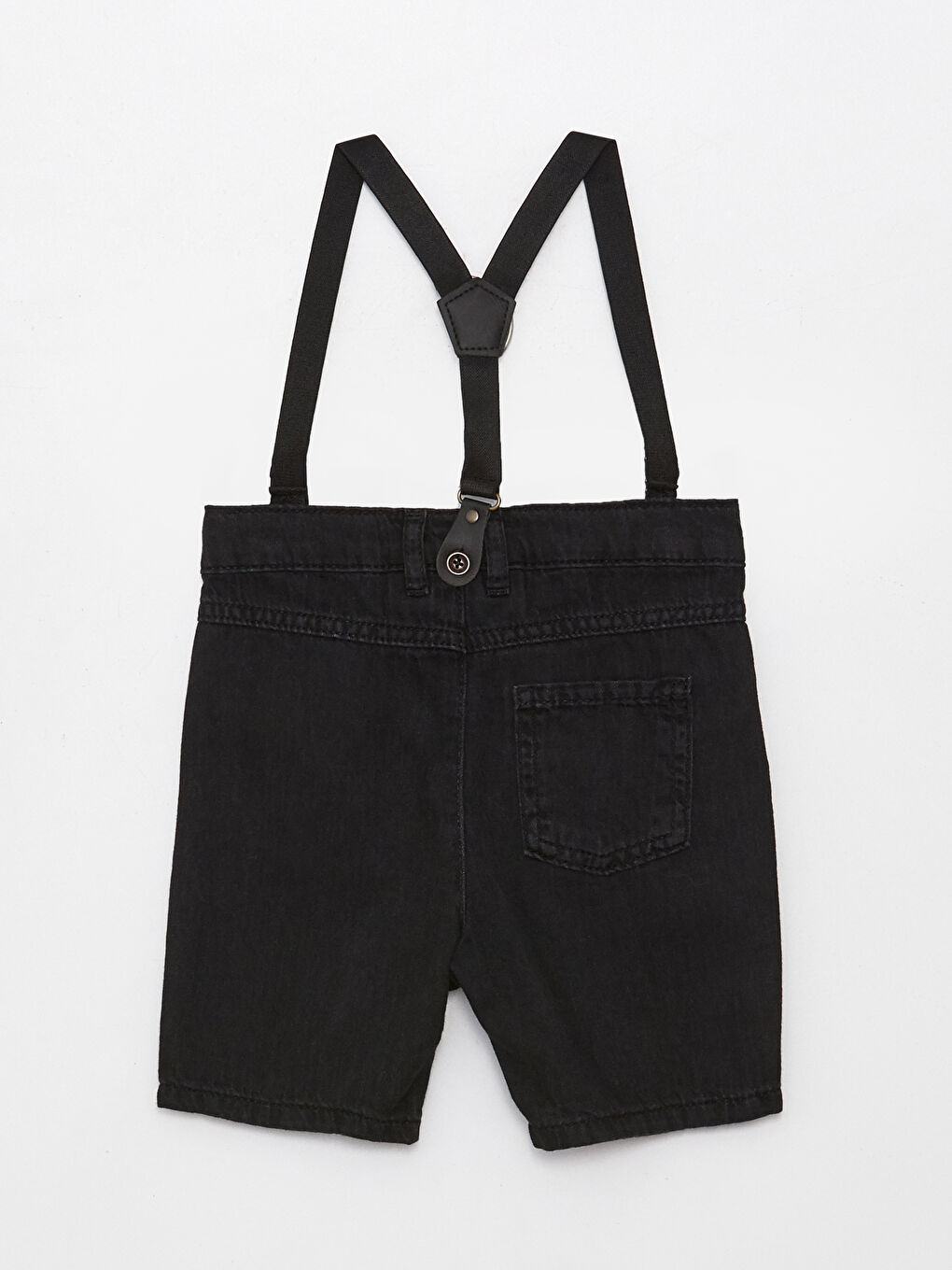 Set de 2 Pantaloni Scurți din Denim pentru Bebeluși Băieți cu Talie Elastică și Curele-4