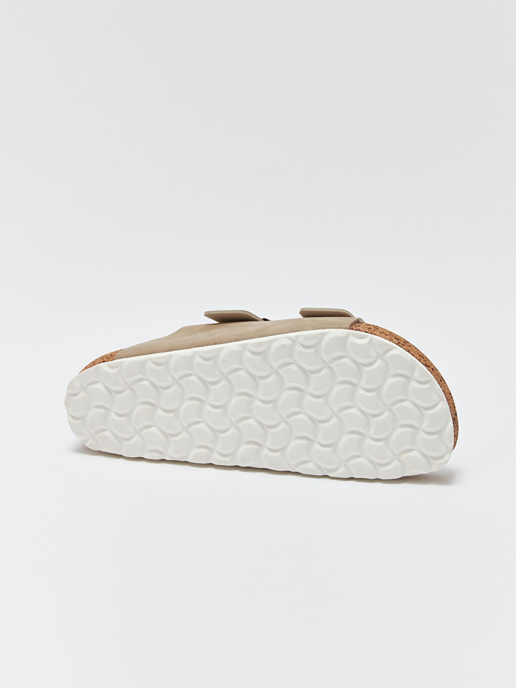 Bej Çift Bantlı Kadın Terlik-3