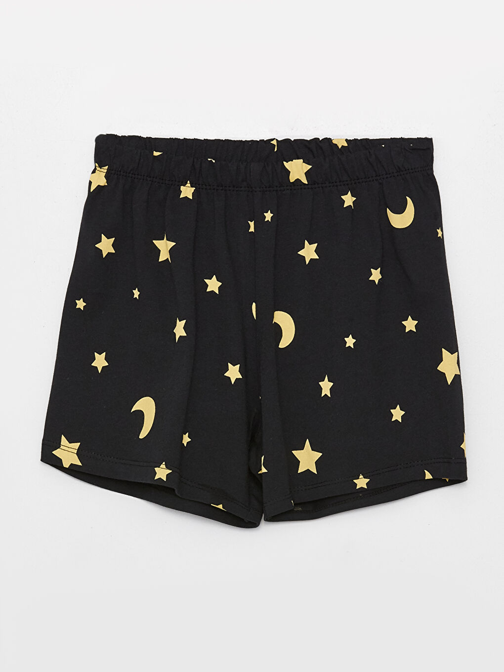 Pembe Bisiklet Yaka Baskılı Kısa Kollu Kız Çocuk Şortlu Pijama Takımı-2